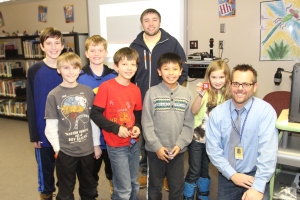 Students connect with a Greenwood graduate and current 3D printing professional.